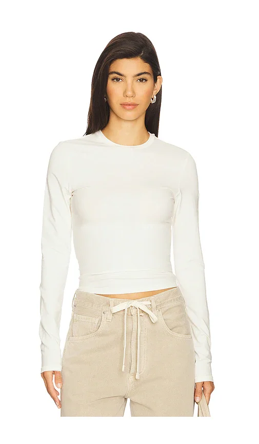 Cotton Jersey Long Sleeve T-Shirt