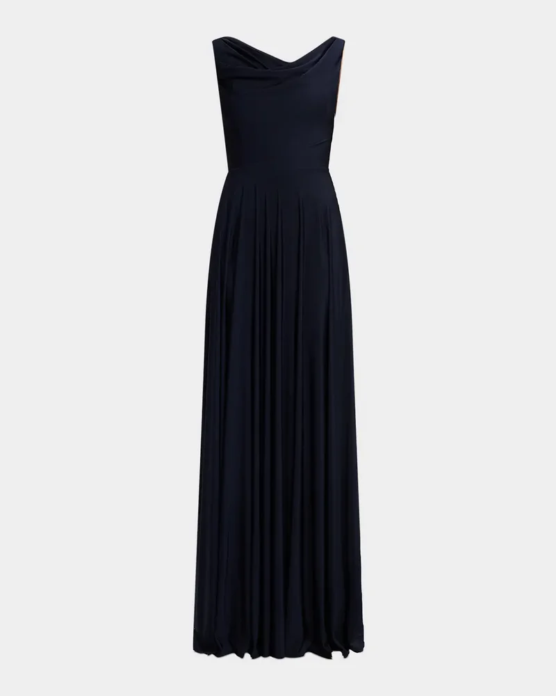 Jacqueline Cowl-Neck Jersey Gown