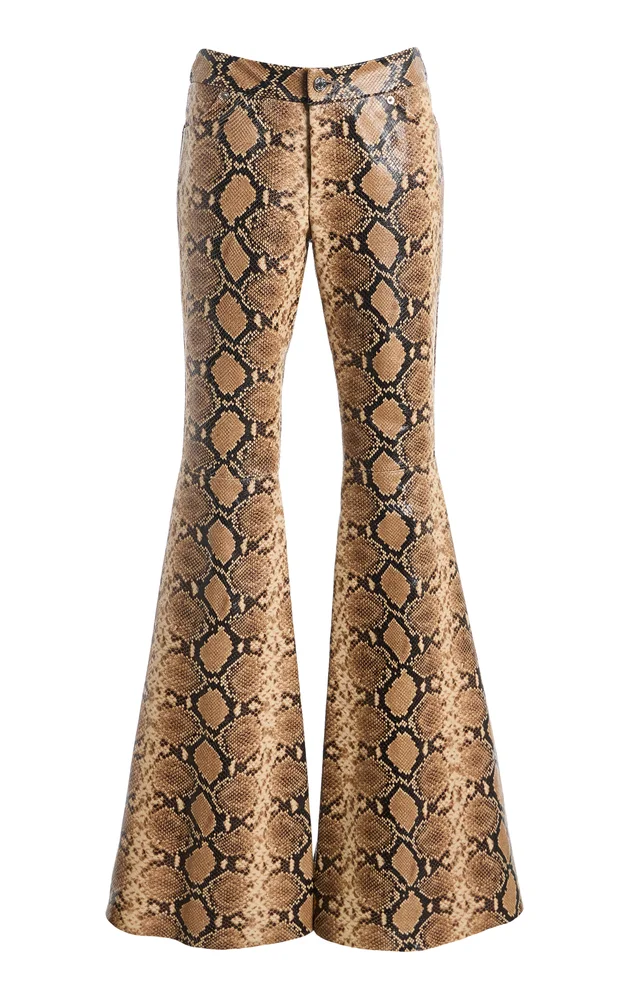 Flared Leather Pants