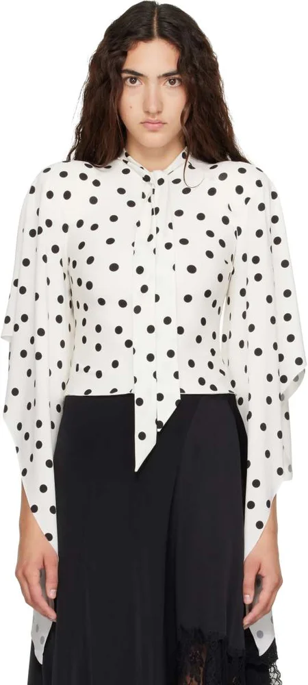 White Round Shoulder Blouse