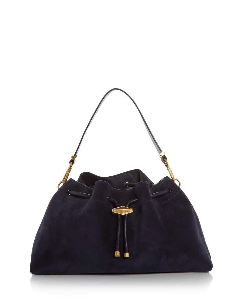 Cinch Medium Suede Shoulder Bag