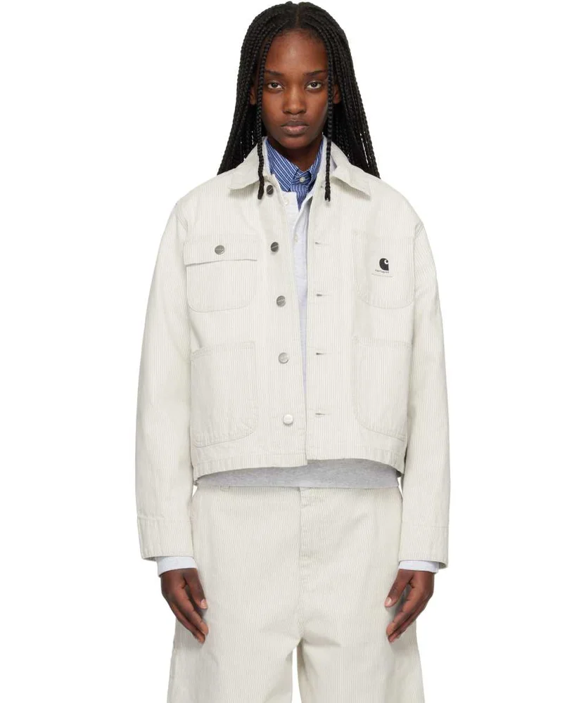 Off-white Mercer Stripe Denim Chore Jacket
