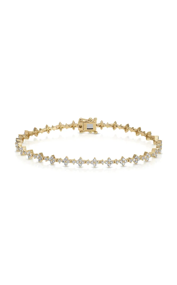 Fleur 14K Yellow Gold Diamond Eternity Bracelet