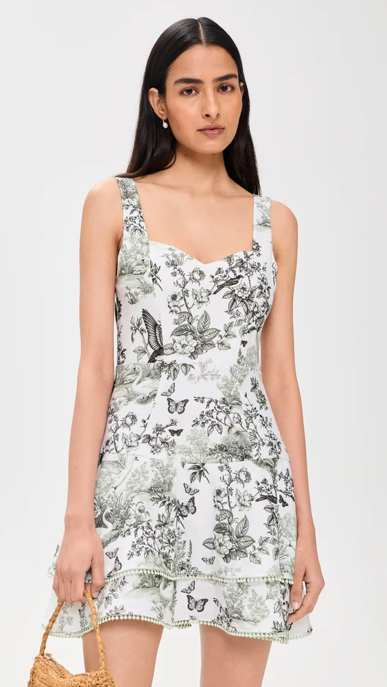 Miriam Sweetheart Drop Waist Tiered Mini Dress
