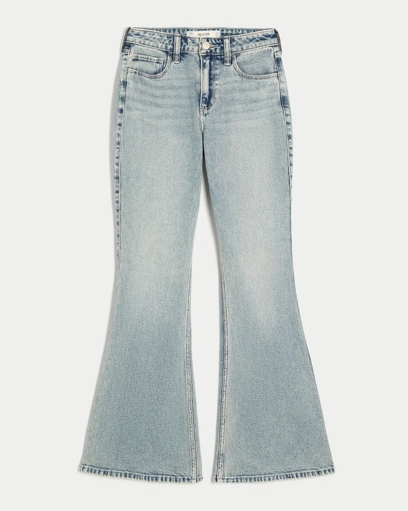 High-Rise Flare Jeans (light wash)