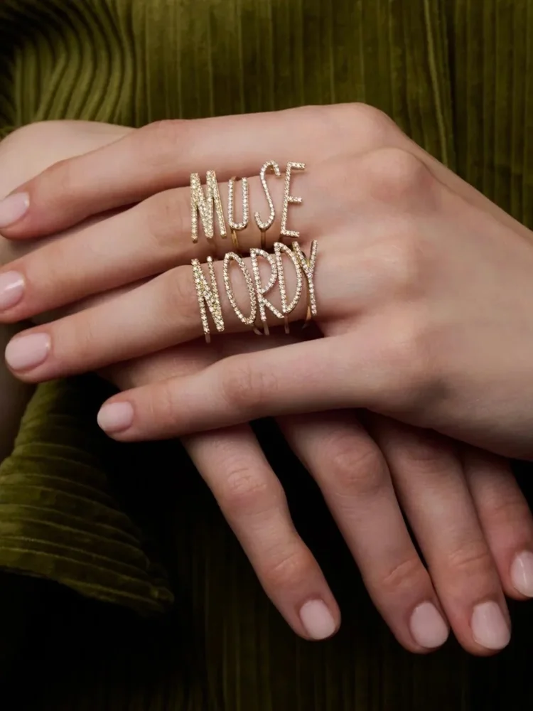 Diamond Letter Ring