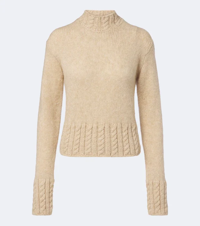 Alpaca and wool-blend sweater