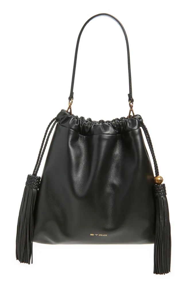 Medium Kalispera Tassel Leather Shoulder Bag