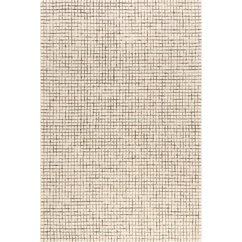 Katasha Checked Wool Area Rug
