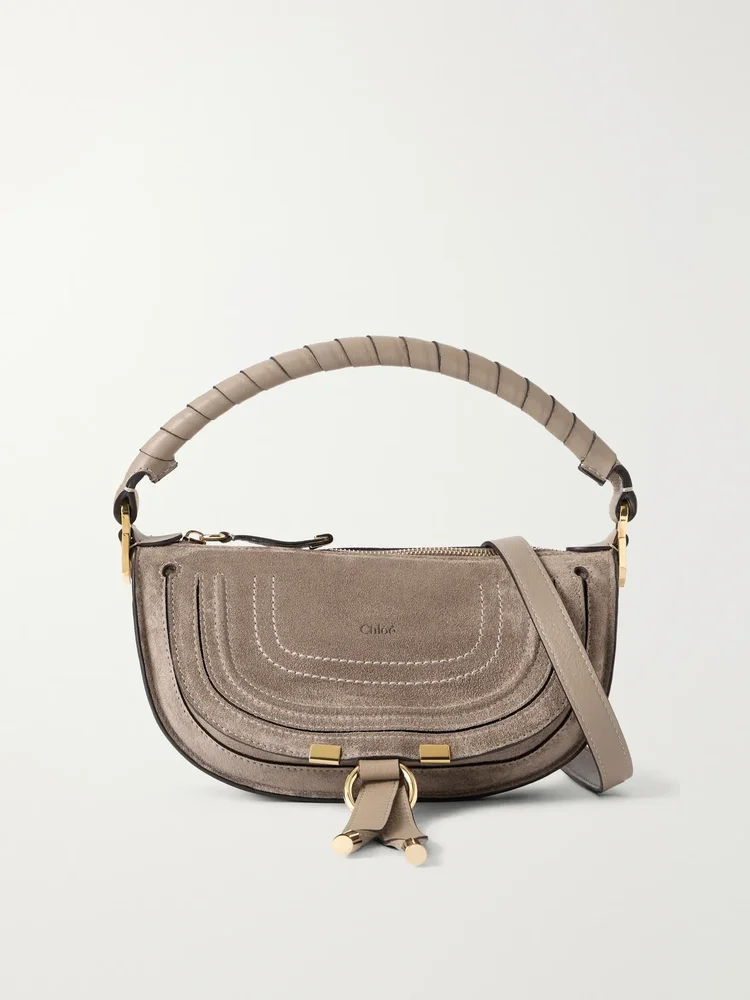 Marcie suede shoulder bag