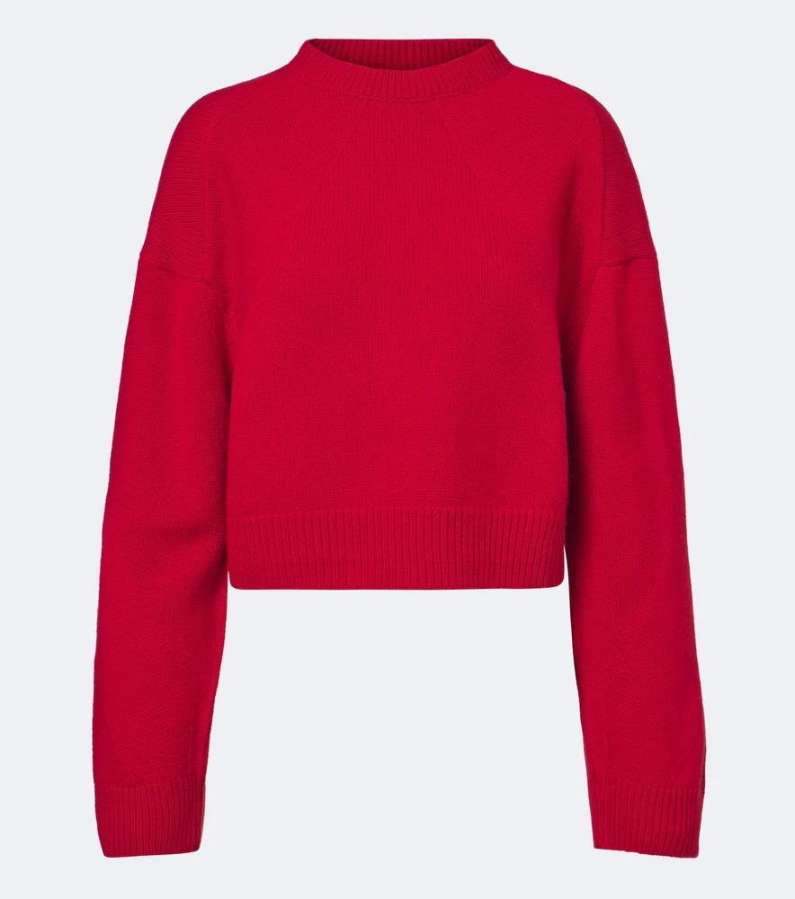 Marcela cropped wool and cashmere sweater