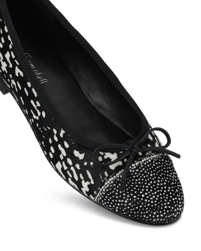 Women's Arabesq-F Calf Hair Bow Ballet Flats