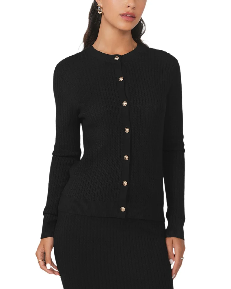 Twisted Cable Knit Cardigan