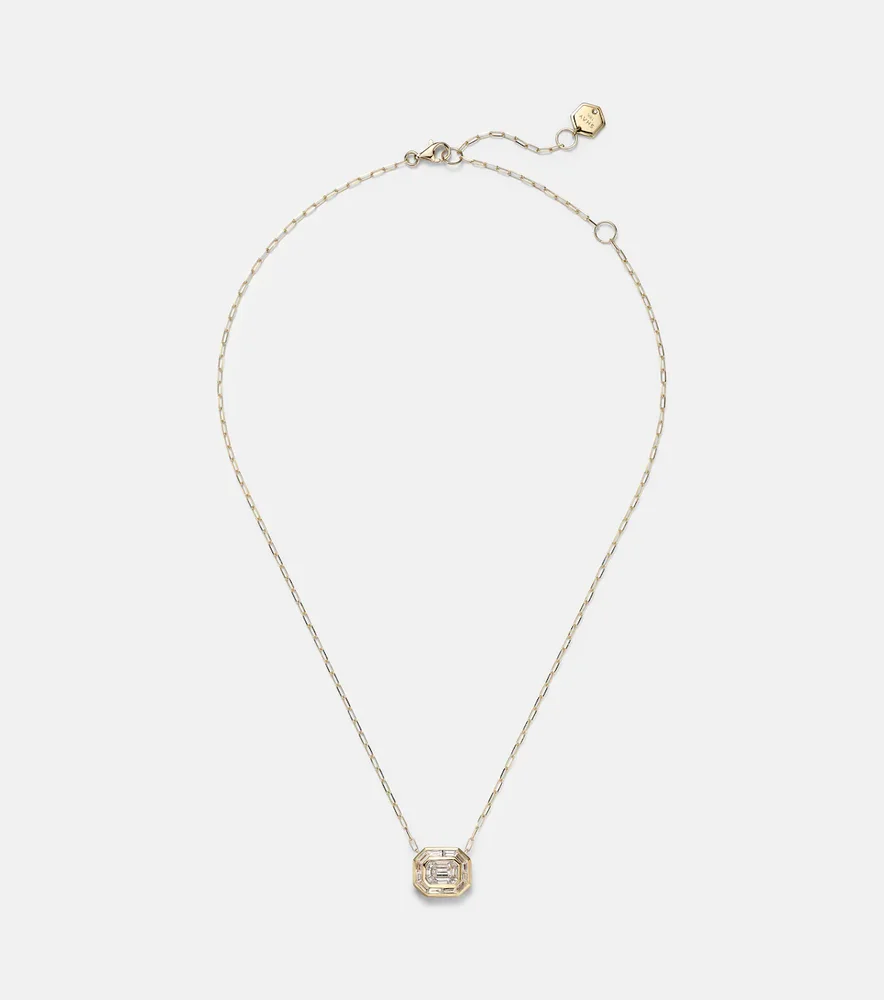 Illusion 18kt gold pendant necklace with diamonds