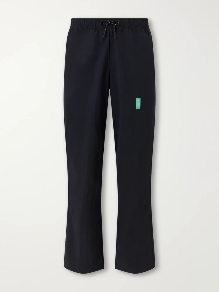 Tussar Straight-Leg Shell Trousers