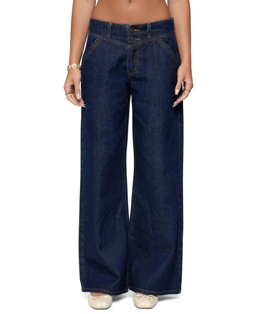 Meredith Low Rise Dark Rinse Wash Jeans