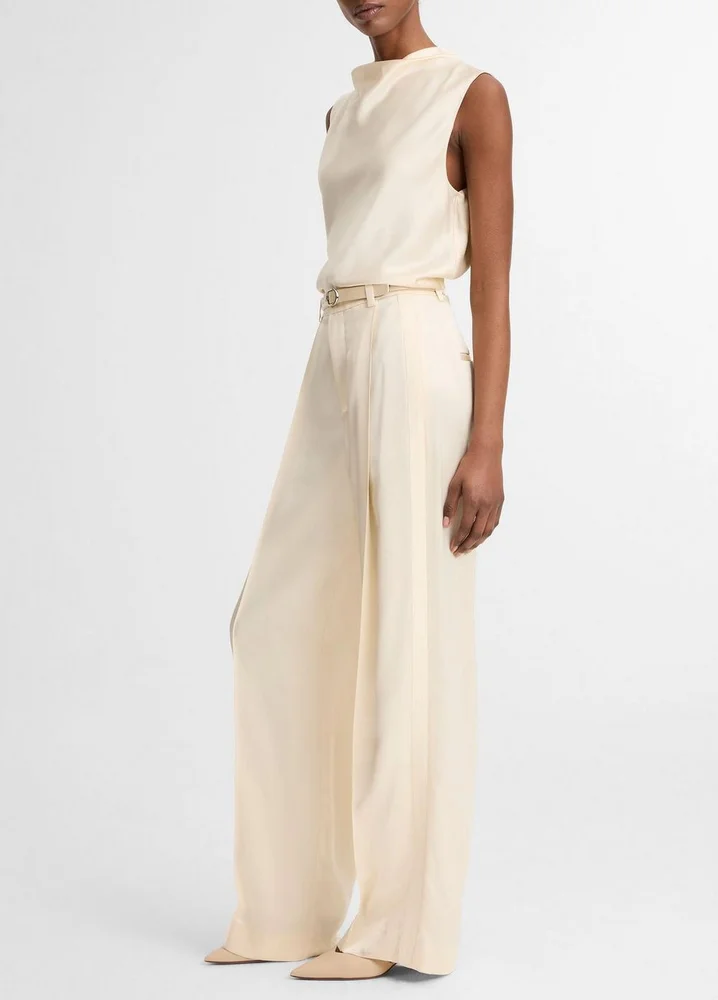 Satin High-Waist Trouser