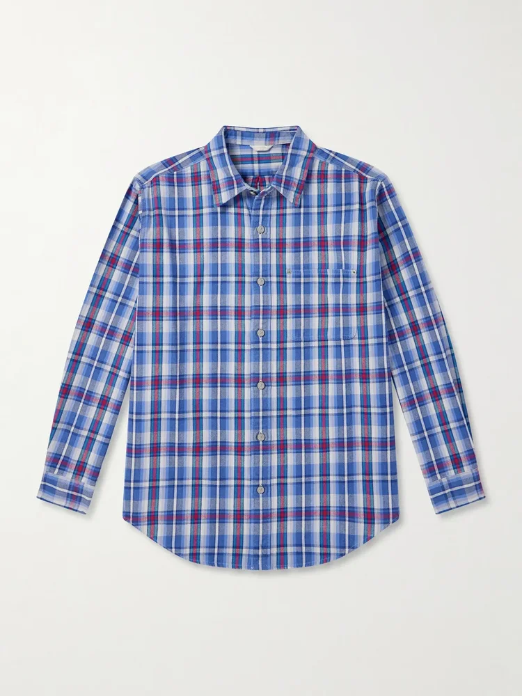 Checked Cotton-Twill Shirt