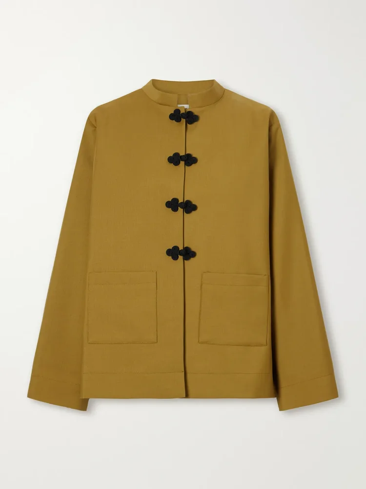 Virgin wool and mohair-blend jacket