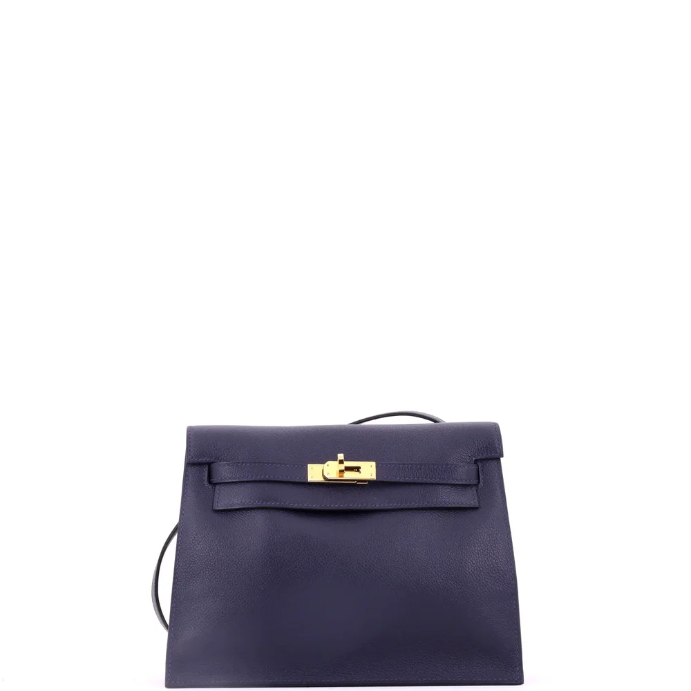 Pre-Owned Kelly Danse II Bag Navy Evercolor