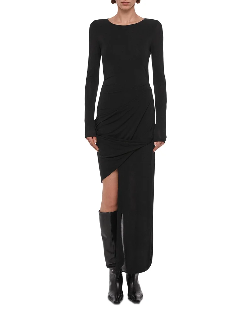 Draped Long Sleeve Dress
