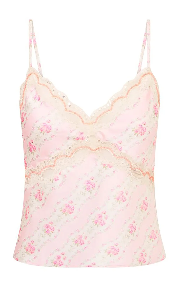Lamora Floral Satin Top