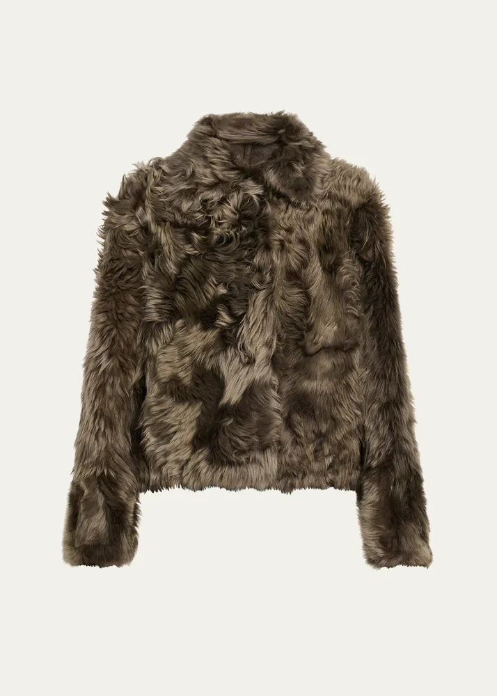 Short Lamb Shearling Jacket