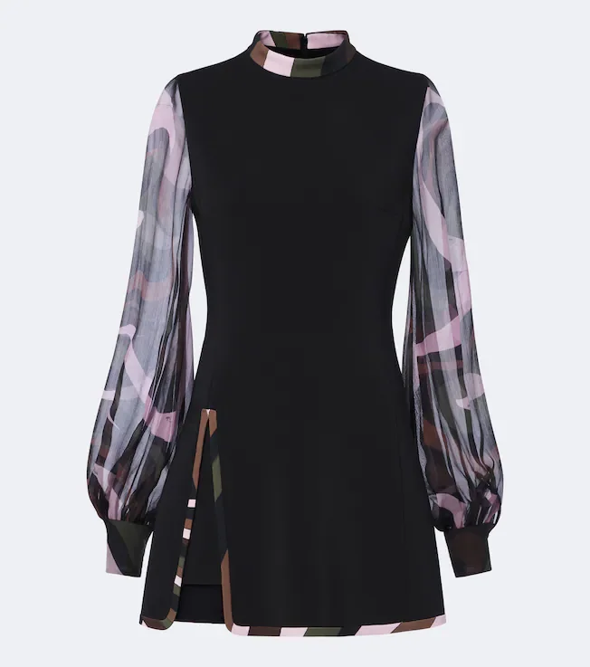Iride cady and creponne minidress