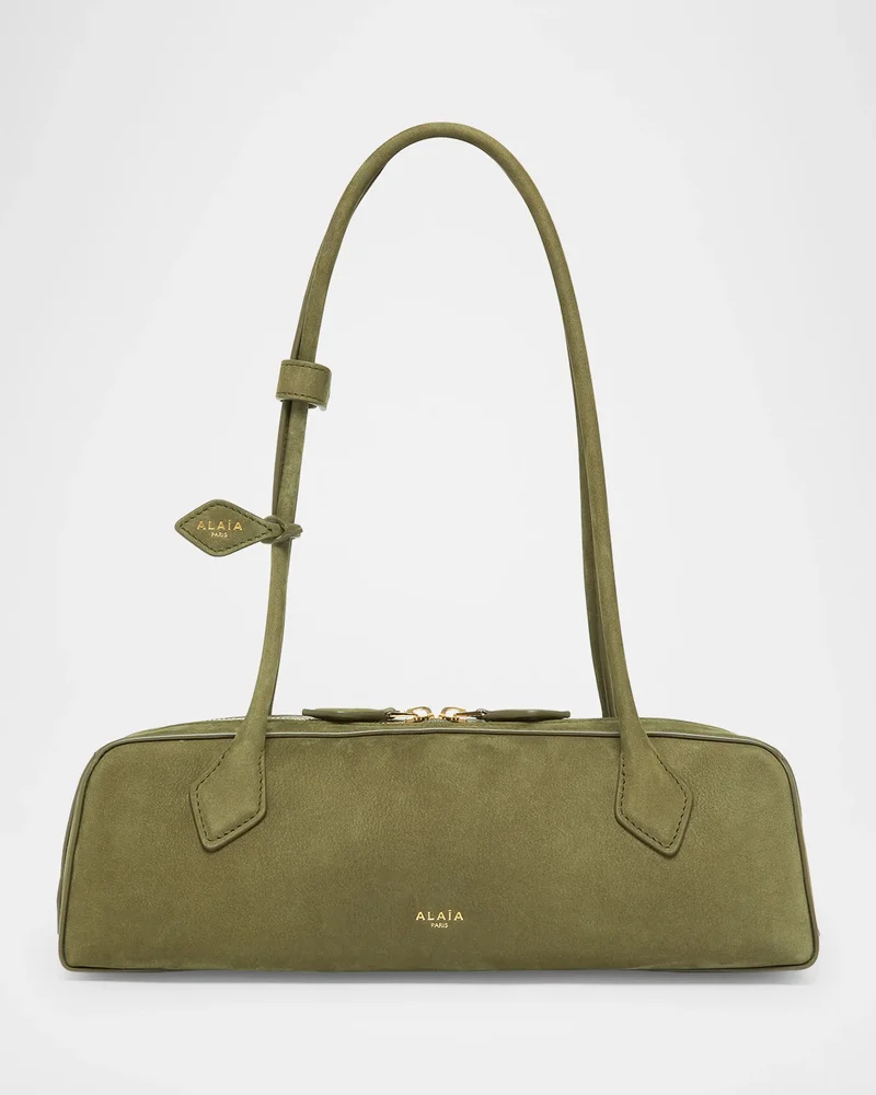 Le Teckel Medium Suede Shoulder Bag