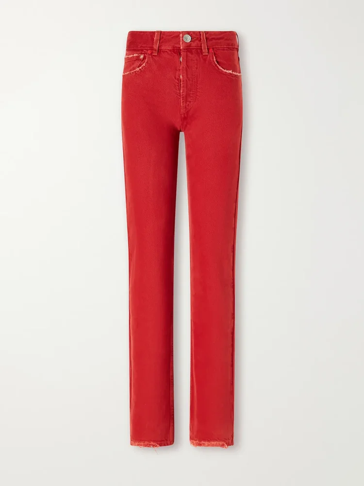 Daya mid-rise straight-leg jeans