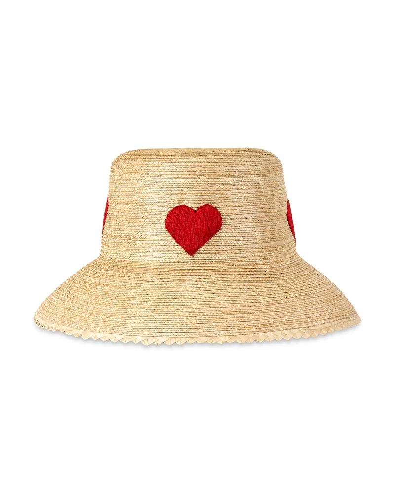 Heart Palm Straw Bucket Hat