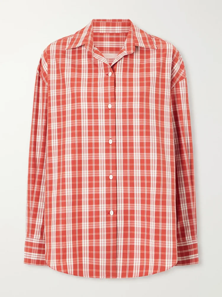 En Vau checked cotton shirt