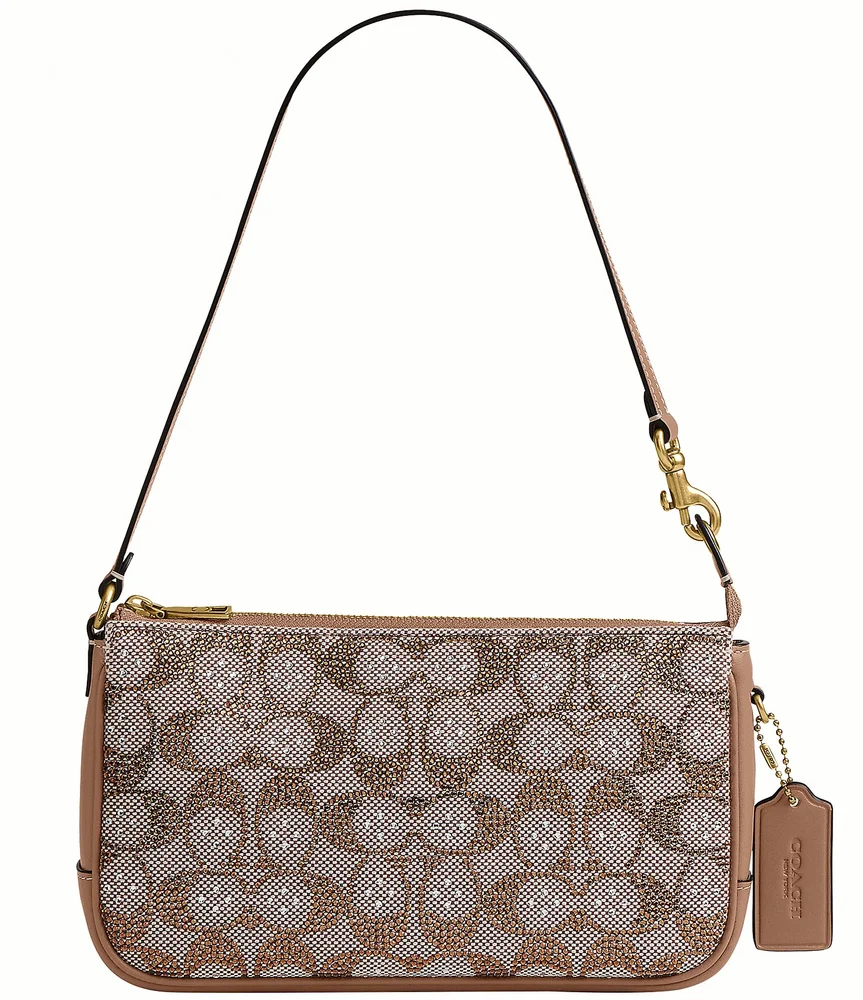 Crystal Signature Jacquard Plaza Shoulder Bag