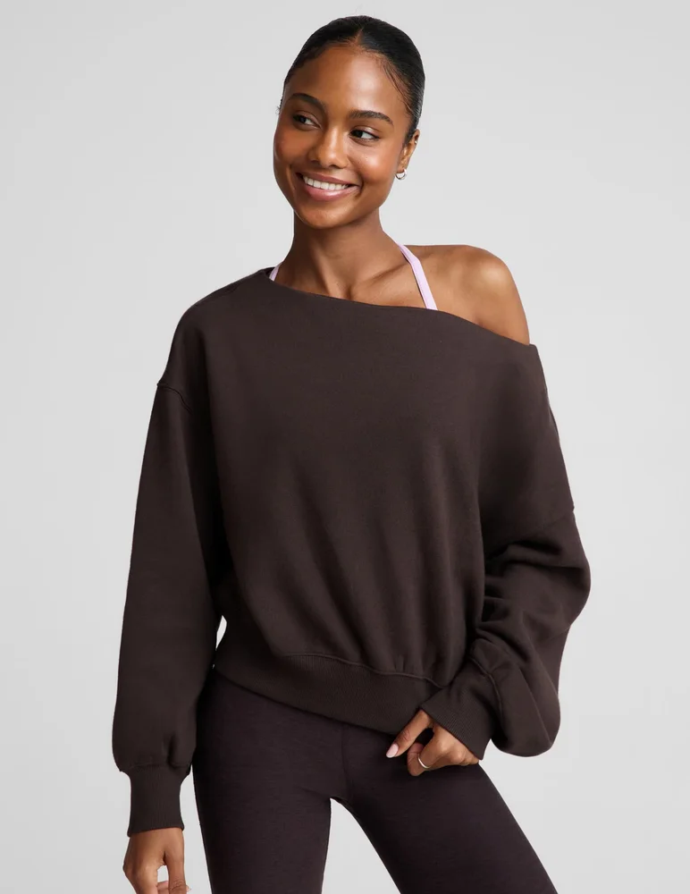 Beyond Yoga Luxe Fleece 2.0 Off The Shoulder Sweatshirt