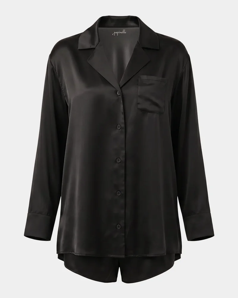 Audrey Mulberry Silk Boyfriend Pajama Set