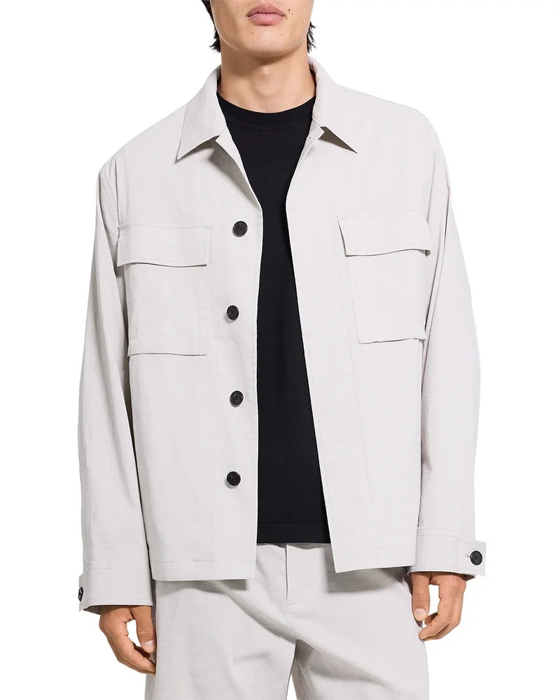 Mod Field Jacket In Crunch Linen Blend