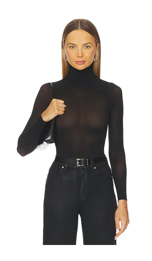 Ballet Sheer Turtleneck Bodysuit
