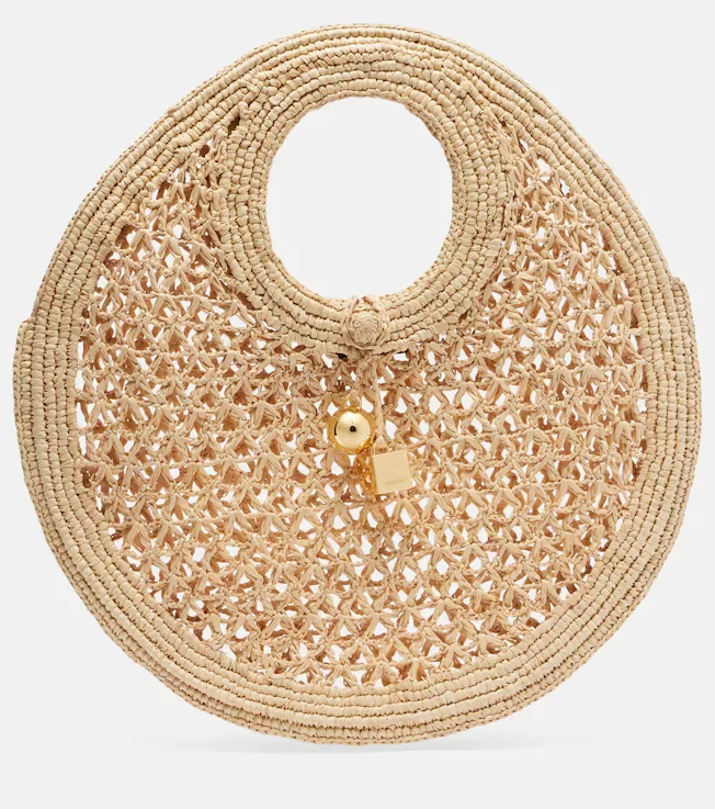 Spiaggia Small raffia basket bag