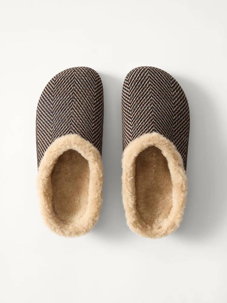 The Après Clog (ReVelvet Slate Herringbone)