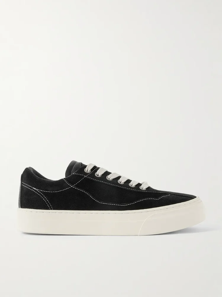 Dellow Leather-Trimmed Suede Sneakers
