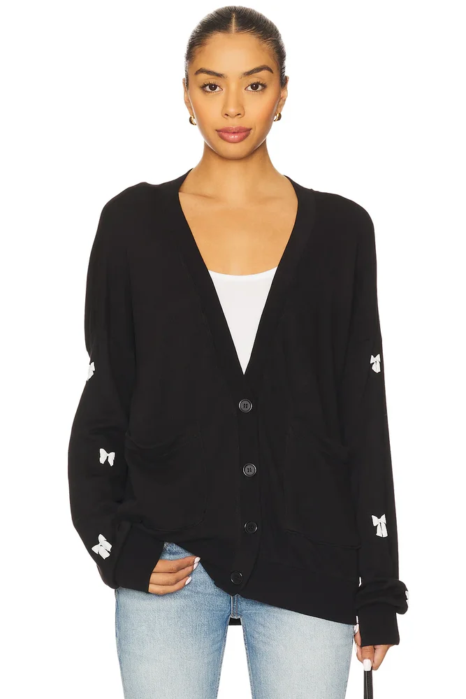 Puff Bow Cardigan