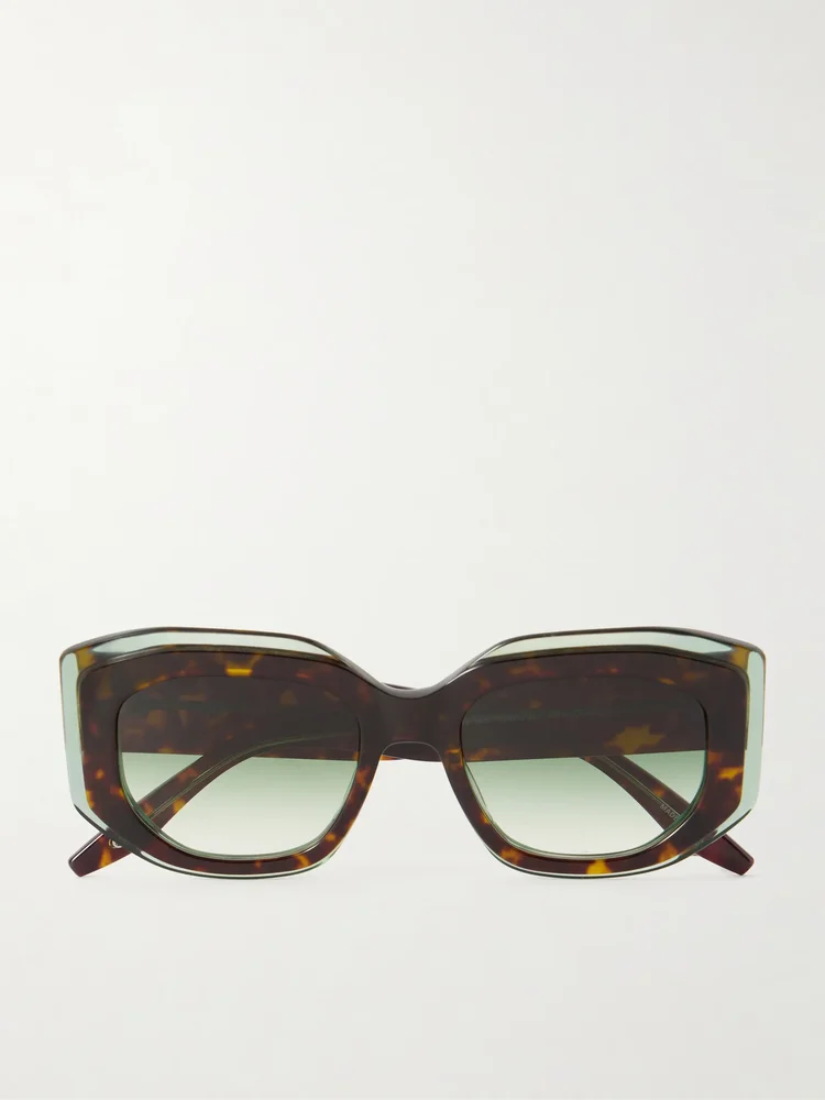 Crescendo square-frame tortoiseshell acetate sunglasses