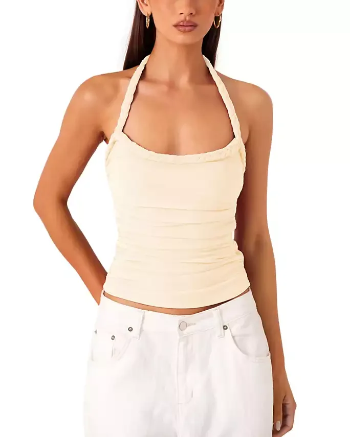 Gianna Ruched Halter Top