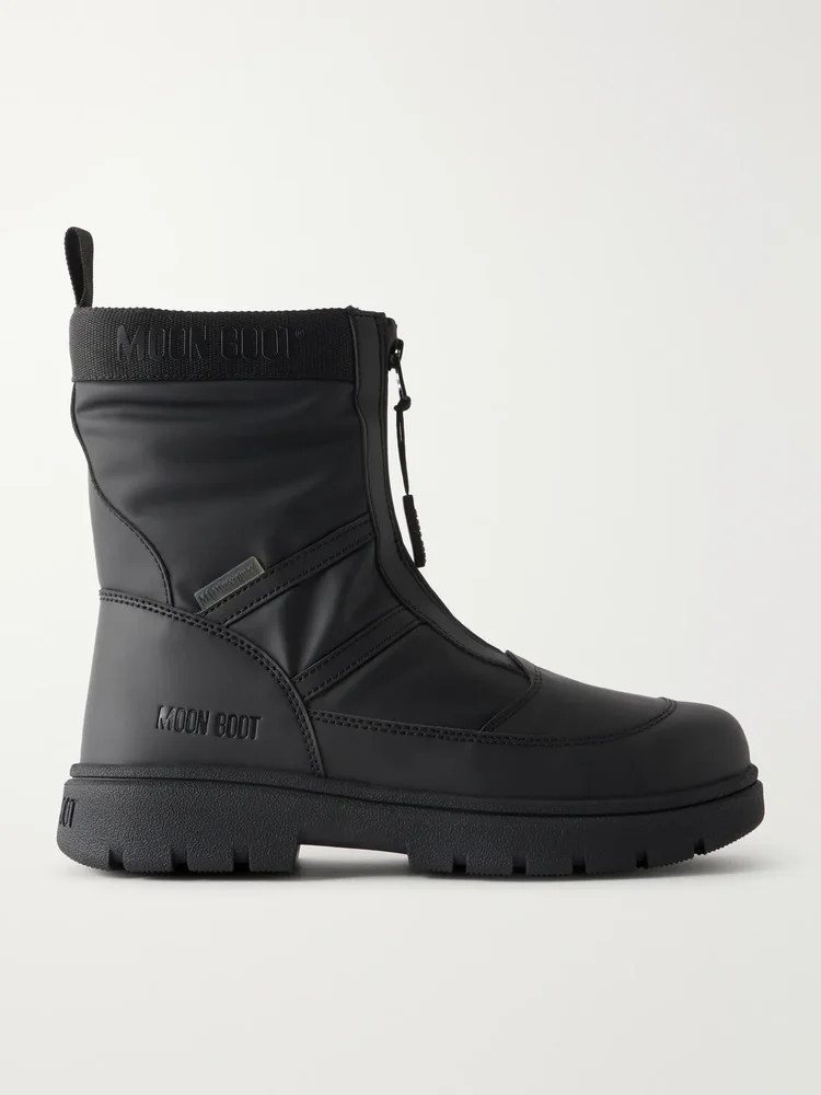 Combat shell ankle boots