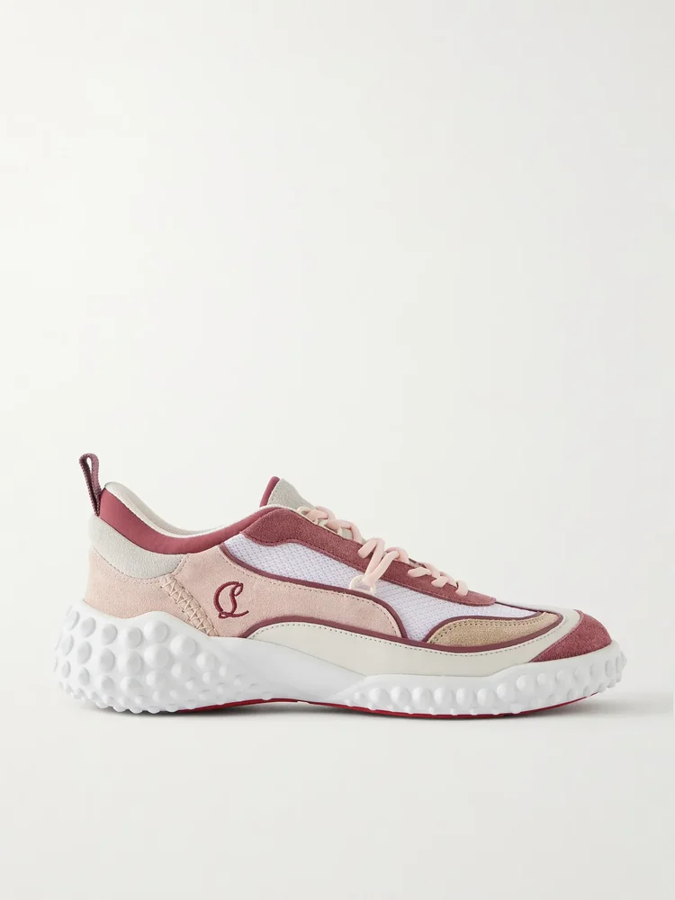 Mara leather-trimmed sneakers