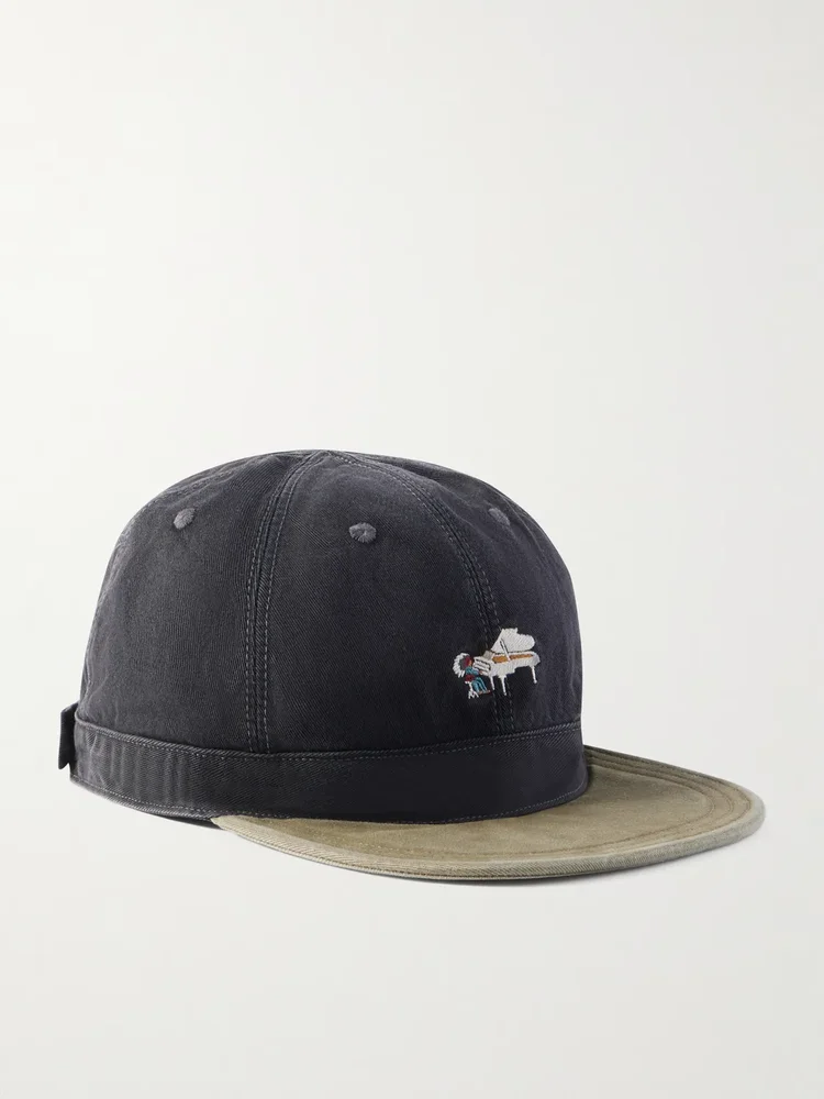 Life Scherzo Chino Brimfield Embroidered Cotton-Twill Cap