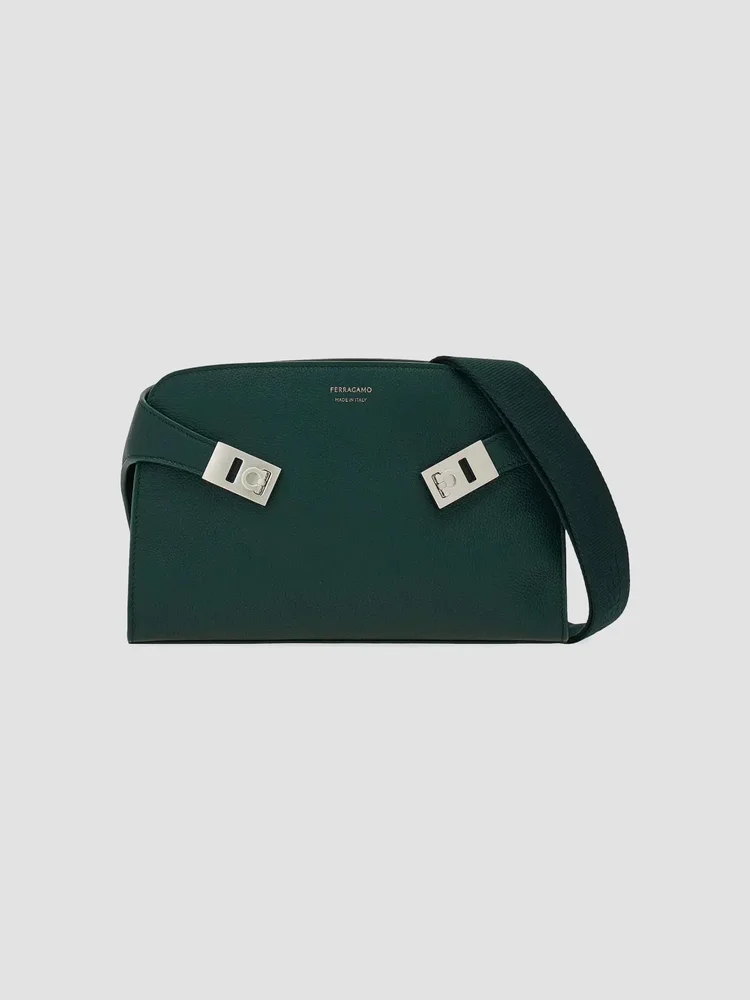 Hug Hammered Leather Crossbody Bag