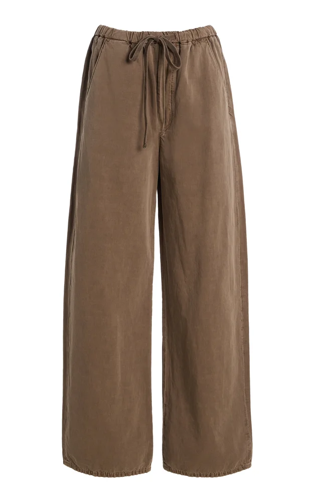 Aurora Pull-On Cotton-Flax Sweatpants