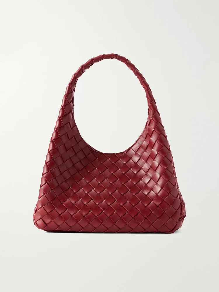 campana small intrecciato leather shoulder bag