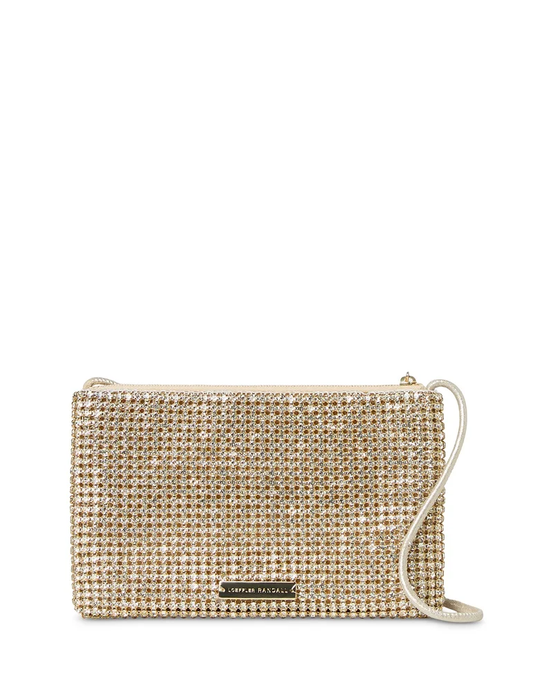 Yara Rhinestone Flat Clutch